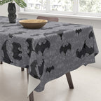 Balinese Bat Colony Print - Gray Tablecloth Gallery Image 3