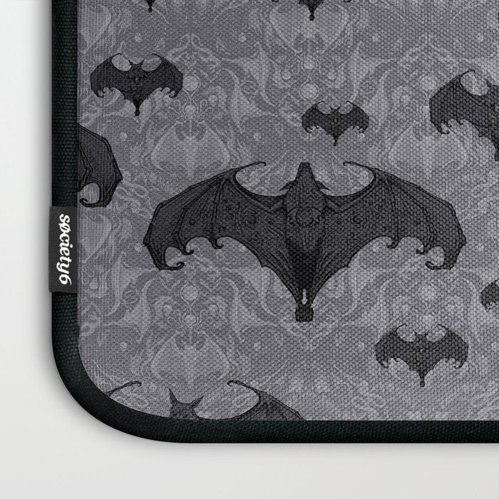Balinese Bat Colony Print - Gray Laptop Sleeve Gallery Image 3