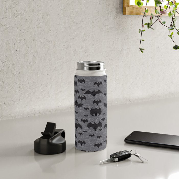 Balinese Bat Colony Print - Gray Water Bottle Gallery Image 4