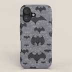 Balinese Bat Colony Print - Gray iPhone Case Gallery Image 1