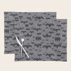 Balinese Bat Colony Print - Gray Placemat Gallery Image 1