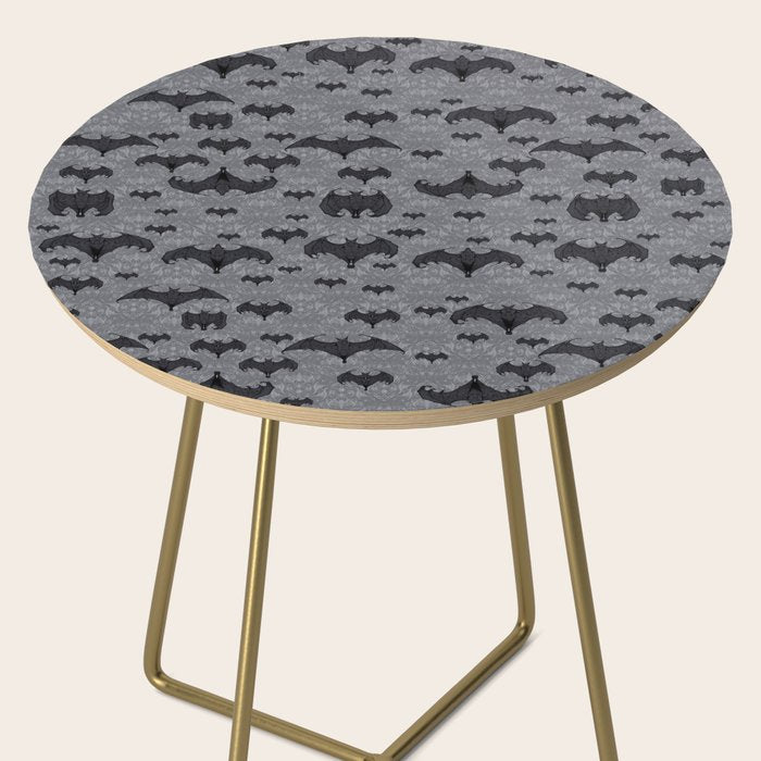 Balinese Bat Colony Print - Gray Side Table Gallery Image 2
