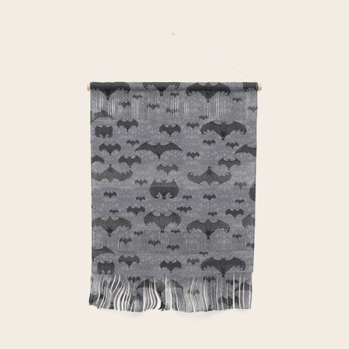 Balinese Bat Colony Print - Gray Wall Hanging Gallery Image 1