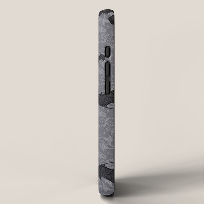 Balinese Bat Colony Print - Gray iPhone Case Gallery Image 2