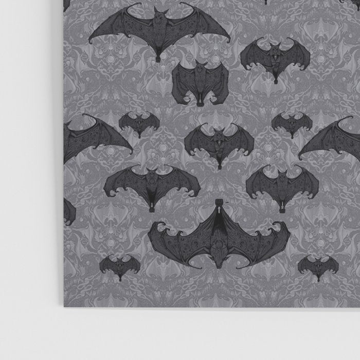 Balinese Bat Colony Print - Gray Poster Gallery Image 3