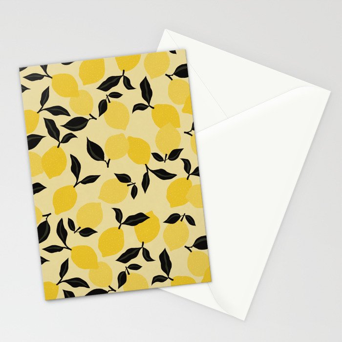 Seamless Citrus Pattern / Lemons Stationery Card Gallery Image 2