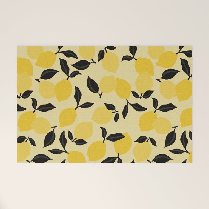 Seamless Citrus Pattern / Lemons Welcome Mat Gallery Image 1