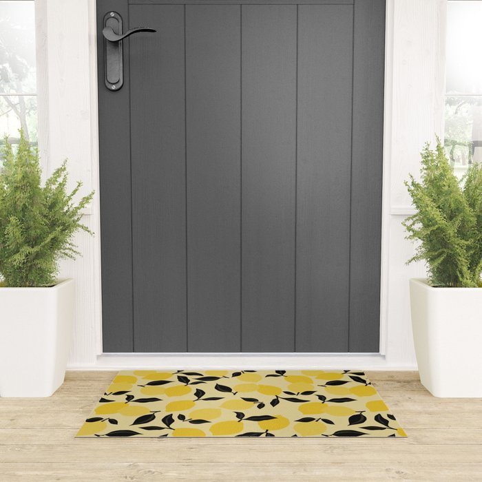 Seamless Citrus Pattern / Lemons Welcome Mat Gallery Image 3
