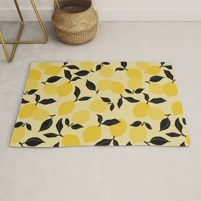 Seamless Citrus Pattern / Lemons Rug Gallery Image 1