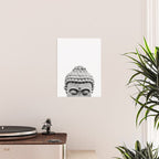 Shy Buddha - Black and White Photography Poster Gallery Image 2