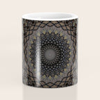 Digital mandala in dark brown tones Coffee Mug Gallery Image 4