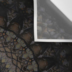 Digital mandala in dark brown tones Wall Tapestry Gallery Image 3