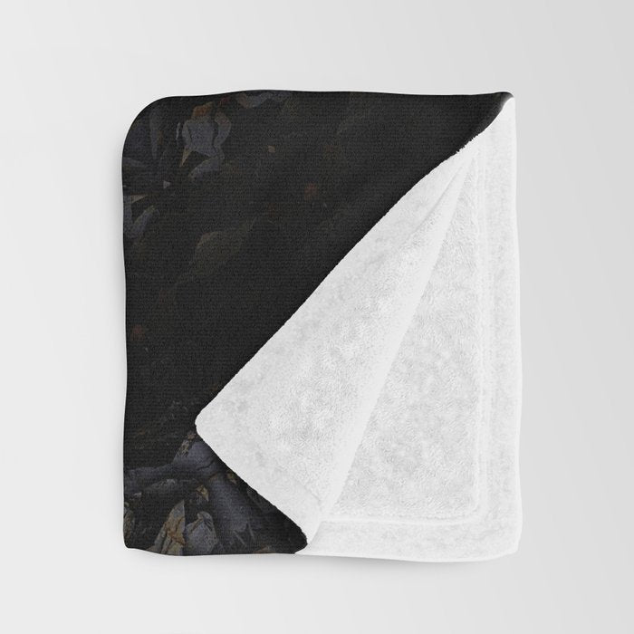 Digital mandala in dark brown tones Throw Blanket Gallery Image 3