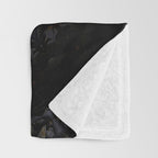 Digital mandala in dark brown tones Throw Blanket Gallery Image 3