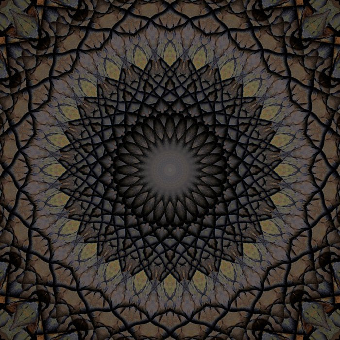 Digital mandala in dark brown tones Coffee Mug Gallery Image 2