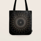 Digital mandala in dark brown tones Tote Bag Gallery Image 1