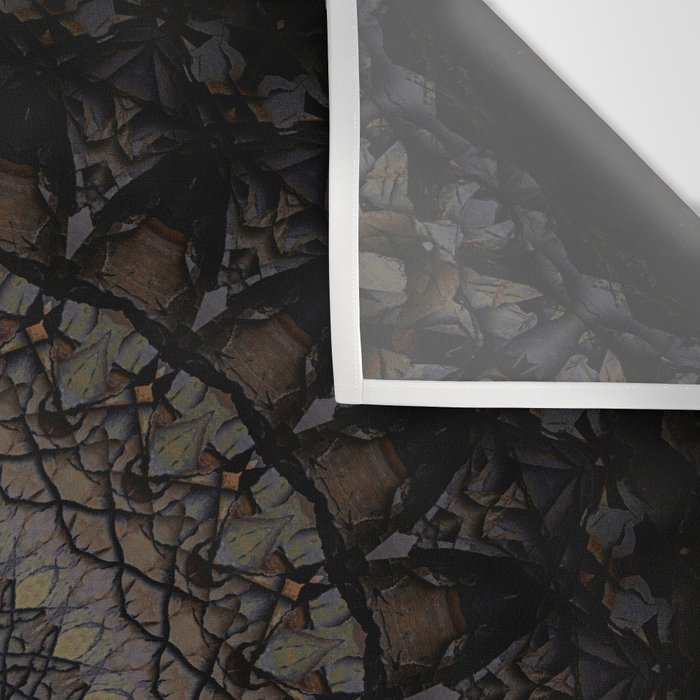 Digital mandala in dark brown tones Wall Tapestry Gallery Image 3