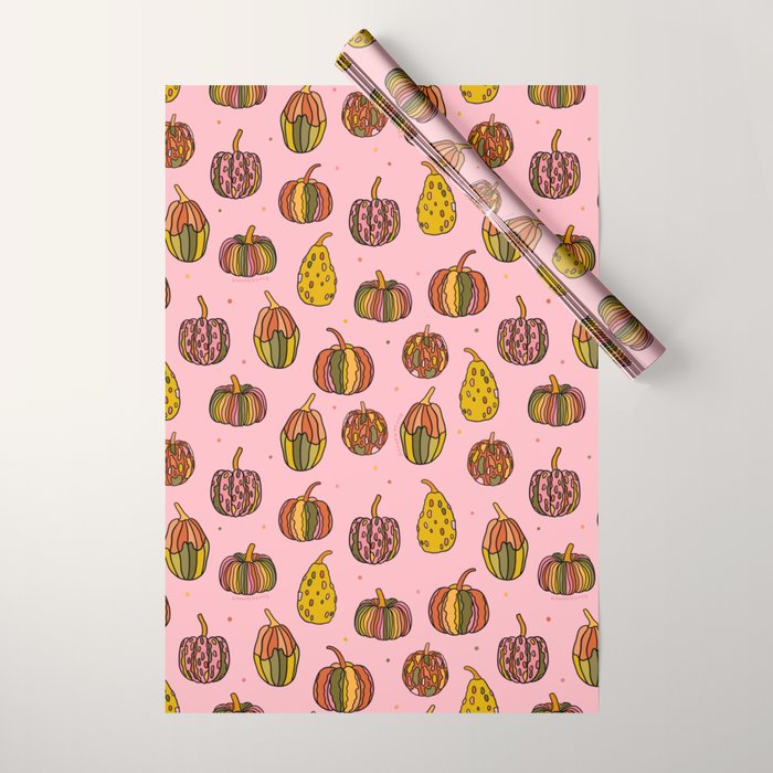 Oh My Gourd Print Wrapping Paper Gallery Image 1
