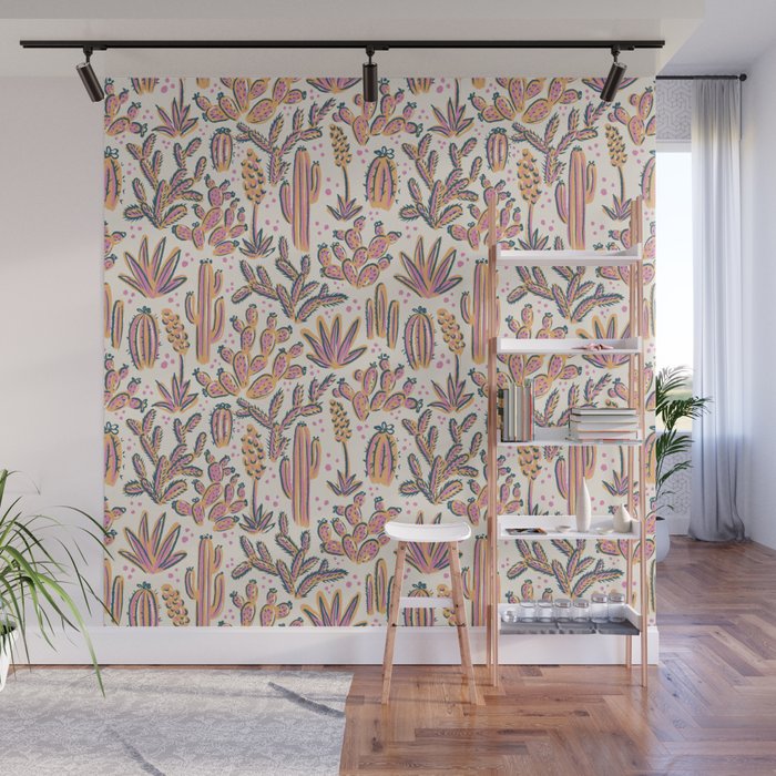 Cactus Desert - Sunset  Wall Mural Gallery Image 1