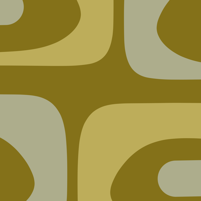 Mid-Century Modern Piquet Minimalist Abstract in Retro Olive Green Celadon Orange Coffee Mug Gallery Image 2