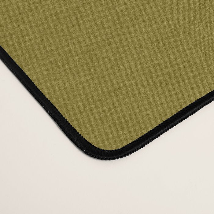 Mid-Century Modern Piquet Minimalist Abstract in Retro Olive Green Celadon Orange Desk Mat Gallery Image 4