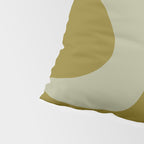 Mid-Century Modern Piquet Minimalist Abstract in Retro Olive Green Celadon Orange Pillow Sham Gallery Image 4