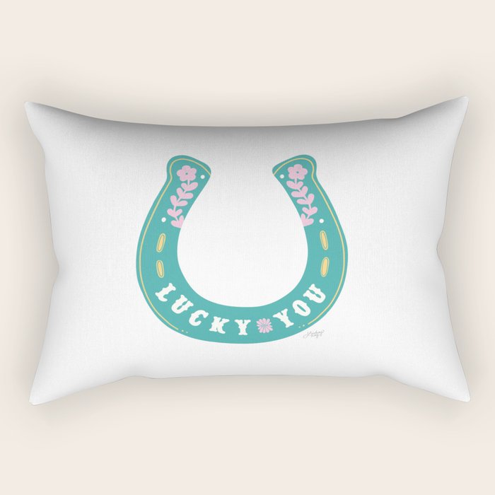 Lucky You Horse Shoe Rectangular Pillow Gallery Image 1