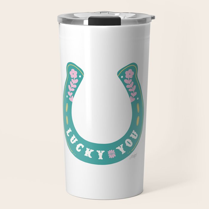 Lucky You Horse Shoe Travel Mug Gallery Image 1