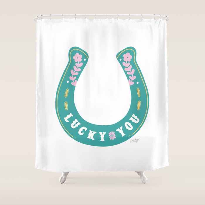 Lucky You Horse Shoe Shower Curtain Gallery Image 1