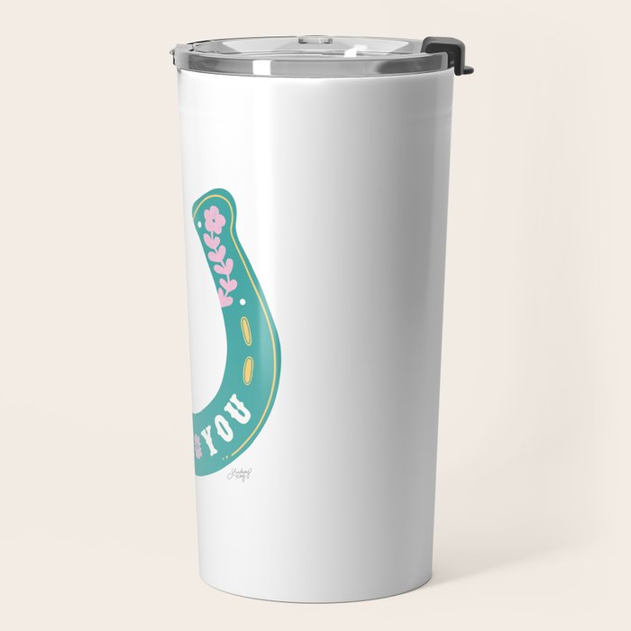 Lucky You Horse Shoe Travel Mug Gallery Image 2