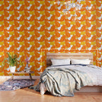 Orange and Yellow Poppies On A White Background #decor #society6 #buyart Wallpaper Gallery Image 3