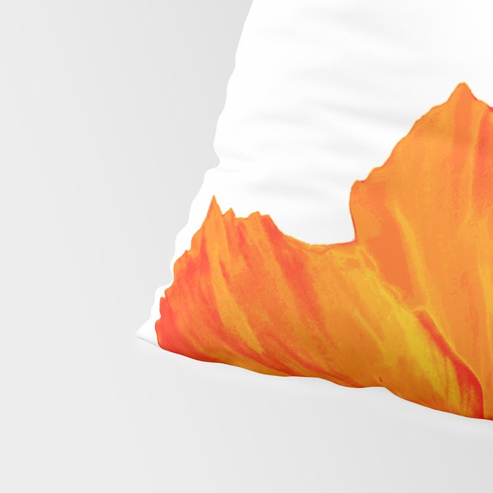 Orange and Yellow Poppies On A White Background #decor #society6 #buyart Pillow Sham Gallery Image 4