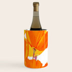 Orange and Yellow Poppies On A White Background #decor #society6 #buyart Wine Chiller Gallery Image 3
