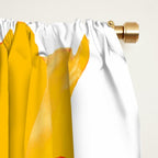 Orange and Yellow Poppies On A White Background #decor #society6 #buyart Window Curtain Gallery Image 2