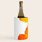 Orange and Yellow Poppies On A White Background #decor #society6 #buyart Wine Chiller Gallery Image 2