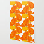 Orange and Yellow Poppies On A White Background #decor #society6 #buyart Wallpaper Gallery Image 2