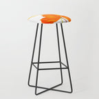Orange and Yellow Poppies On A White Background #decor #society6 #buyart Stool Gallery Image 1