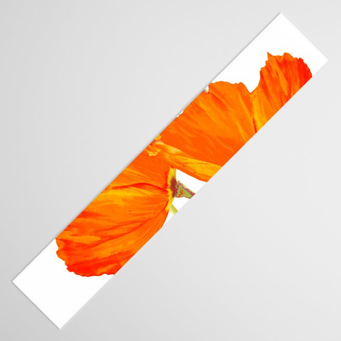 Orange and Yellow Poppies On A White Background #decor #society6 #buyart Table Runner Gallery Image 3