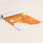Orange and Yellow Poppies On A White Background #decor #society6 #buyart Yoga Mat Gallery Image 2