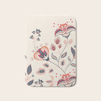 Indian Floral Trail - Ivory Coral Navy Bath Mat Gallery Image 1