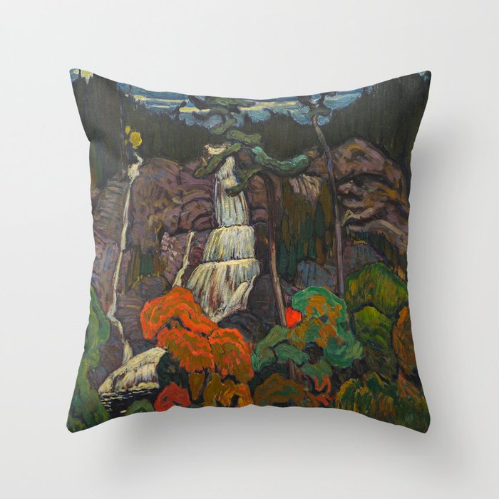 J.E.H. Macdonald Algoma Waterfall, 1920, McMichael Canadian Art Collection Throw Pillow Gallery Image 6