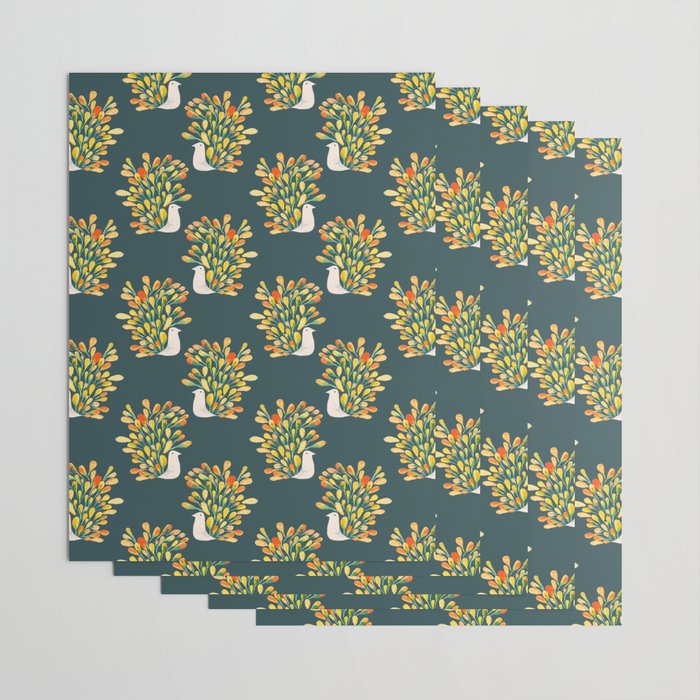 Watercolor Peacock Wrapping Paper Gallery Image 3
