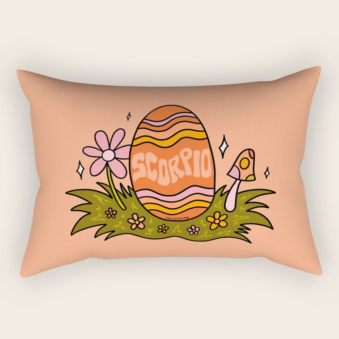Scorpio Easter Egg Rectangular Pillow Gallery Image 1