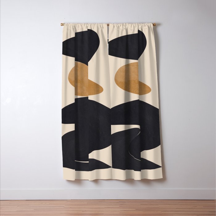 Modern Abstract Shapes 115 Window Curtain Gallery Image 3