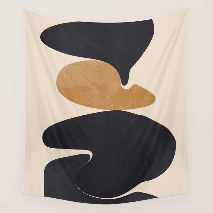 Modern Abstract Shapes 115 Wall Tapestry Gallery Image 4