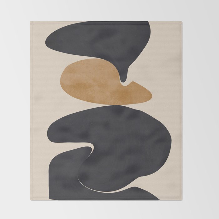 Modern Abstract Shapes 115 Throw Blanket Gallery Image 2
