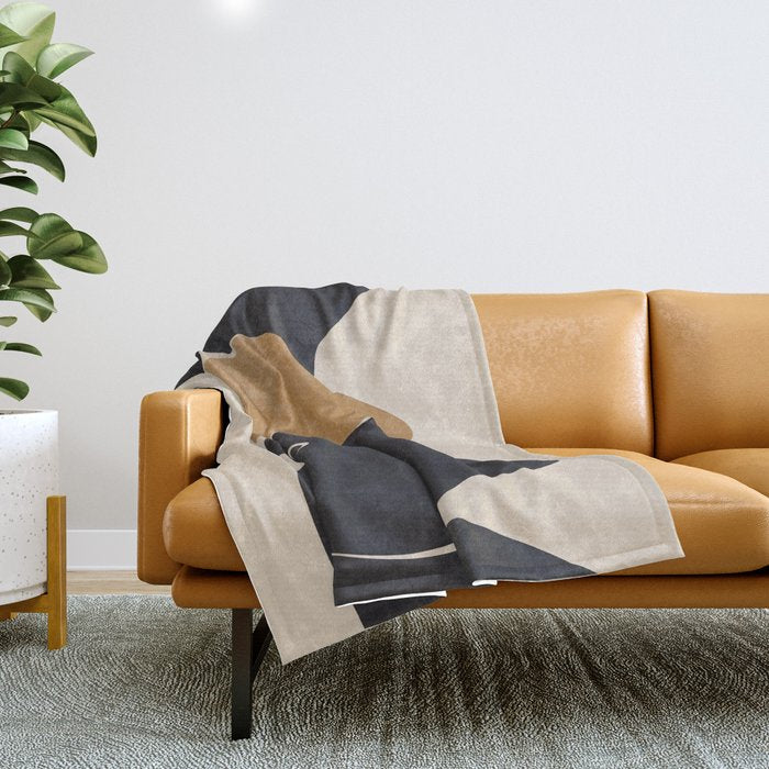 Modern Abstract Shapes 115 Throw Blanket Gallery Image 1