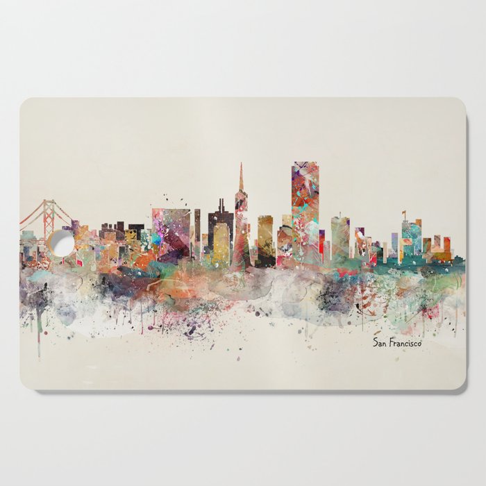 san francisco skyline Cutting Board Gallery Image 1