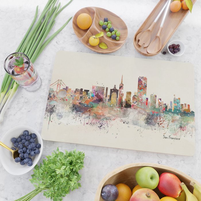 san francisco skyline Cutting Board Gallery Image 2
