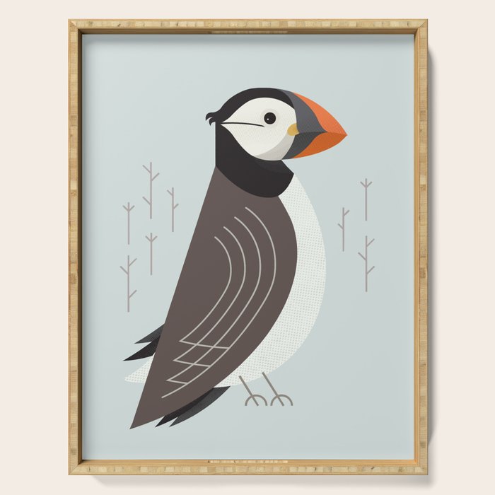 Atlantic Puffin, Bird of United Kingdom Serving Tray Gallery Image 1